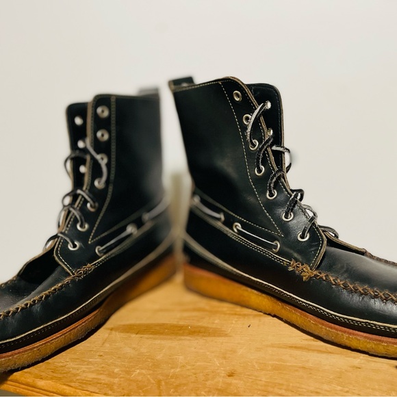 Men’s LL BEAN SIGNATURE CREPE SOLE MOC TOE BOOTS 10D - Picture 3 of 4